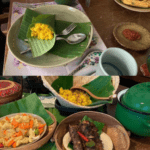 Indonesian nasi kuning dinner
